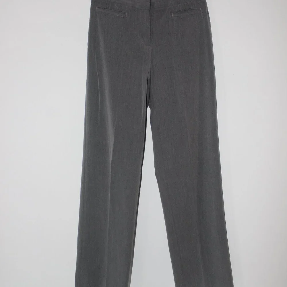 💟 Liz Claiborne Gray Audra Dress Trousers Pants Size 4 Regular